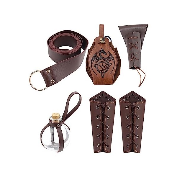 manchas Costumes Renaissance | Costumes,Cosplay Renaissance, Ceinture en Cuir médiéval, Sac Pochette, Bouteille Potion, Protè