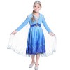 Lito Angels Déguisement Robe de Princesse Elsa Reine des Neiges 2 pour Fille Enfant, Anniversaire Fete Carnaval Costume avec 