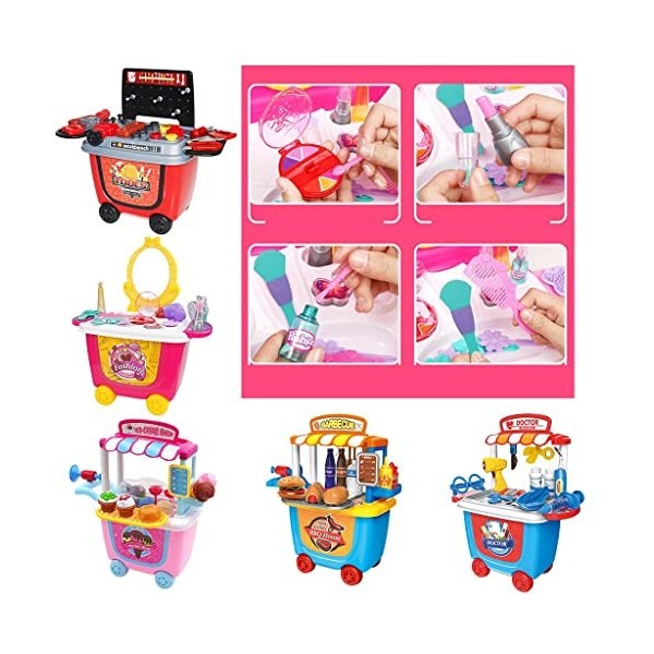 Fonowx Simulation Pretend Toy Set Jouet Cadeau de Noël, Magasin de Crème glacée