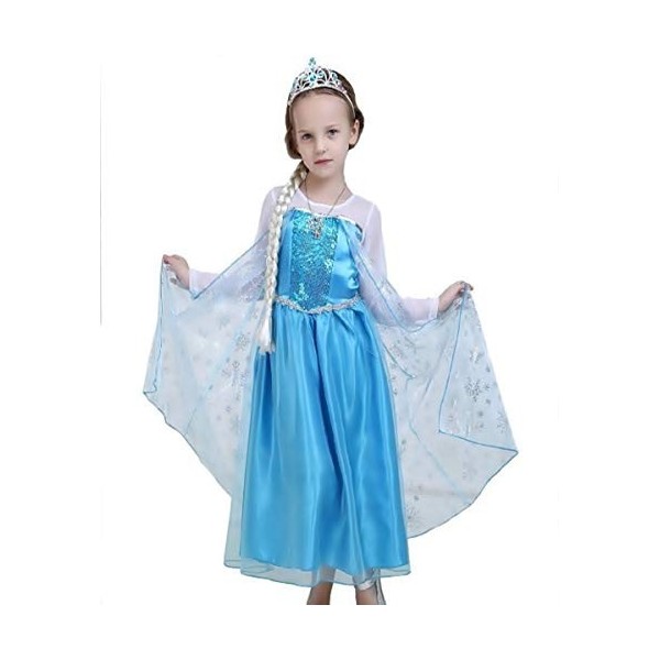 Taille 150-7/8 ans - costume - carnaval - halloween - elsa - fille - classique - surgelé