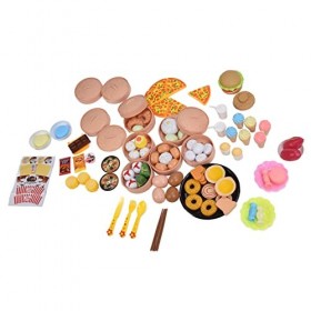 Jeu de Nourriture de Simulation Jouet, Jouets de Simulation de Cuisine de Bébé en Plastique Jeu de Cuisine de Simulation pour