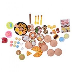 Jeu de Nourriture de Simulation Jouet, Jouets de Simulation de Cuisine de Bébé en Plastique Jeu de Cuisine de Simulation pour