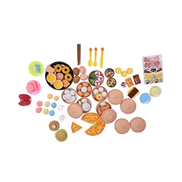 Jeu de Nourriture de Simulation Jouet, Jouets de Simulation de Cuisine de Bébé en Plastique Jeu de Cuisine de Simulation pour