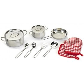 Klein - 9464 - Jeu dimitation - Batterie de cuisine WMF en métal, grand modèle