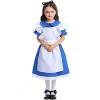 IBAKOM Enfants Filles Princesse Alice Costume Reine des Coeurs Halloween Cosplay Déguisement Hors Épaule Tulle Tutu Robe Anni