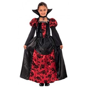 Magicoo Costume de princesse vampire pour Halloween Pour fille Taille 110-152 Costume de vampire pour enfant Rouge/noir