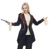 Snailify Femmes Pirate Capitaine Veste Costume Deluxe Rétro Pirate Manteau Halloween Cosplay Déguisement