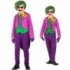 "EVIL CLOWN" tailcoat with shirt and vest, pants, tie, gloves - 116 cm / 4-5 Years 