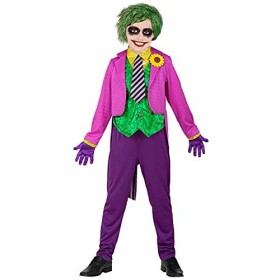 "EVIL CLOWN" tailcoat with shirt and vest, pants, tie, gloves - 116 cm / 4-5 Years 