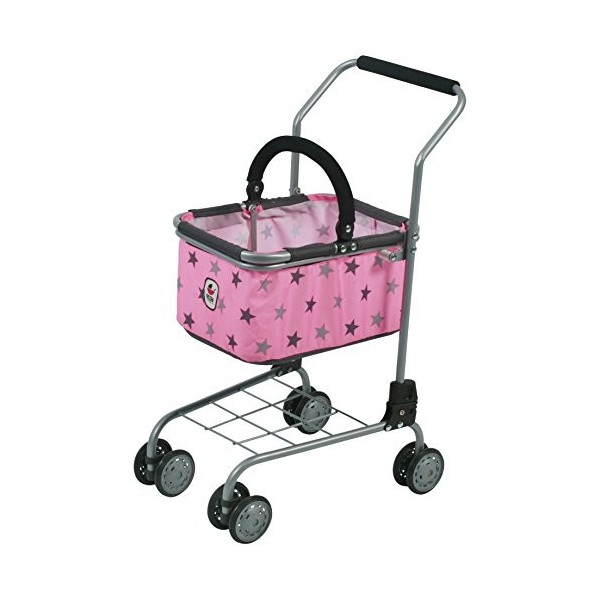 Bayer Chic 2000 761 83 Chariot Shopping Enfant Accessoires de Chariot Supermarché, Magasin, astérisque Gris