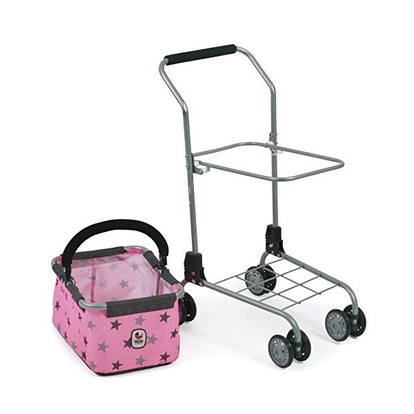 Bayer Chic 2000 761 83 Chariot Shopping Enfant Accessoires de Chariot Supermarché, Magasin, astérisque Gris