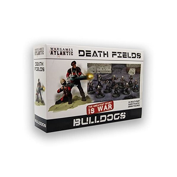 Death Fields : Bulldogs 24 figurines en plastique dur de 28 mm – Fabriqué aux États-Unis