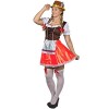 Costume de bière bavaroise XL pour femme - Costume de bière bavaroise et bas - Marron/rouge - Pour femme