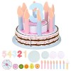 thoran 2 Pcs gâteau fête danniversaire - Gâteau danniversaire pour Petites Filles | Jeu en Bois gâteau danniversaire Cadea