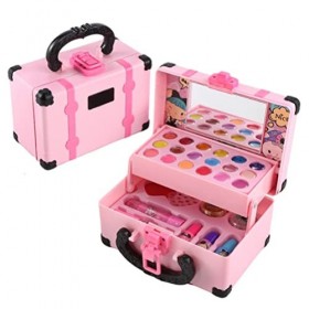 Bagima Filles Enfants Maquillage 24 * 18 * 10 Filles Maquillage Ensemble Jouets Semblant Jouer Sac Cosmétique beauté Jouet Ma