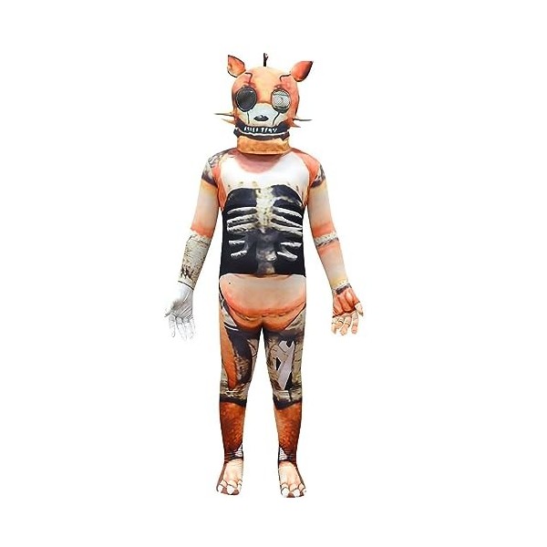 Jiumaocleu FNAF Costume de cosplay Five Nights Horreur Spie Combinaison Body Security Breach Sister Location Tenue Uniforme C