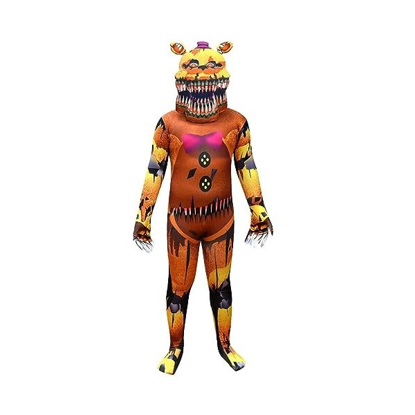 Jiumaocleu FNAF Costume de cosplay Five Nights Horreur Spie Combinaison Body Security Breach Sister Location Tenue Uniforme C