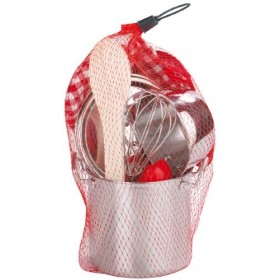 Moses 638829 Set de Cuisine pour Enfant 13 pièces | Le Cadeau Parfait | en Acier Inoxydable | avec Gant de Cuisine, manique, 