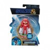 Sonic The Hedgehog 2 Movie - 41496 - Figurine articulée 10cm - Personnage Knuckles + Carte et Sac pour Les Anneaux