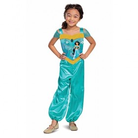 Disney Officiel Standard Déguisement Jasmine Fille Aladdin, Déguisement Halloween Fille en taille M