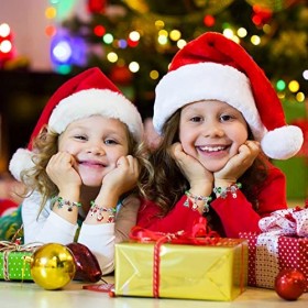 WEVOL Calendrier de lAvent 2023 Enfant Fille, Calendrier de Noël Bracelet Bijoux Fille 5-12 Ans, Charms Bracelet Kit Fabrica