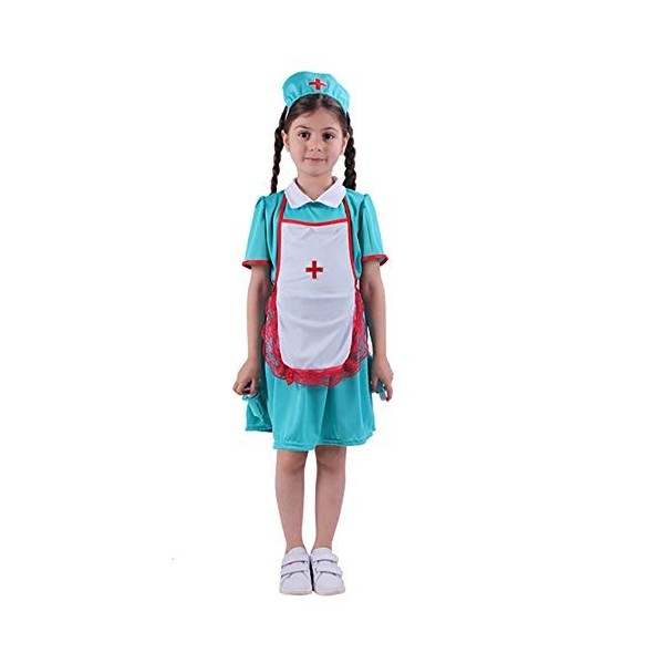 Enfants Docteur Habiller Jeu de rôle Costume hôpital médecin infirmière déguisement Tenue Semblant Jouet Halloween Cosplay Co