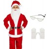 RARA® Costume de Père Noël pour garçon haut, pantalon, barbe, ceinture, lunettes, gants et chapeau ~ Déguisement de Père Noël