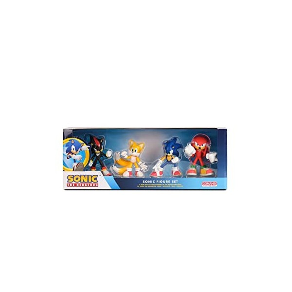 Comansi Set Collection Sonic 4 Figurines : Sonic, Shadow, Knuckles, Tails , Y90300