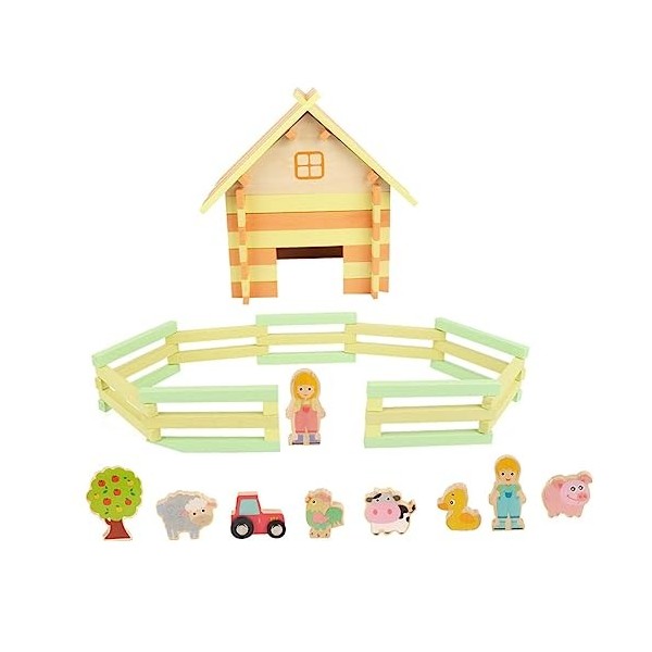 Toyvian 1 Ensemble Modèle De Maison en Rondins Jouet De Puzzle Jouets Jouet pour Enfants Jouet De Ferme pour Enfants Jouet De