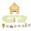 Toyvian 1 Ensemble Modèle De Maison en Rondins Jouet De Puzzle Jouets Jouet pour Enfants Jouet De Ferme pour Enfants Jouet De