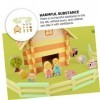 Toyvian 1 Ensemble Modèle De Maison en Rondins Jouet De Puzzle Jouets Jouet pour Enfants Jouet De Ferme pour Enfants Jouet De