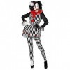 "EVIL HARLEQUIN" dress, leggings, mini hat - M 