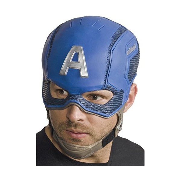 Captain america Casque en Latex Avengers Adulte - Bleu - Taille Unique