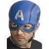 Captain america Casque en Latex Avengers Adulte - Bleu - Taille Unique