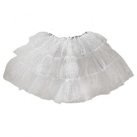 Ginger Ray Girls White & Starlight Silver Sparkle Fairy Princess Tutu for Christmas Costume Parties Age: 3-5 Years