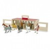 Melissa & Doug Étable Pour Chevaux De Spectacle | Jouet en bois pour enfants | Jeux de rôles | 3+ | Cadeau pour garçon ou fil