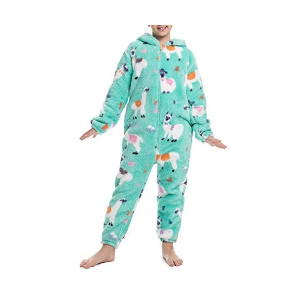 Enfants Onesie Pyjamas Doux Fuzzy One Piece Pyjamas Automne Hiver Chaud À Capuche Loungewear À La Mode Mignon Dessin Animé Mo