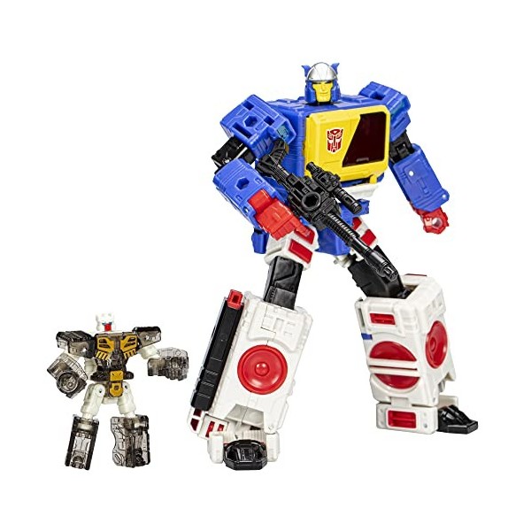 Transformers Generations Legacy Evolution, Figurines Twincast et Autobot Rewind Classe Voyageur de 17,5 cm