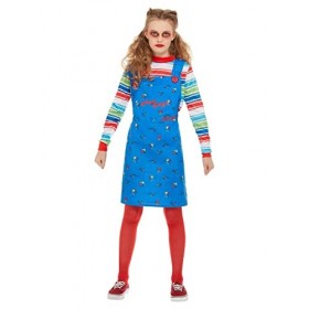 Chucky Costume, Blue, Dress & Top, L 