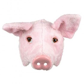 BOLAND BV Masque cochon peluche adulte - Rose - Taille Unique