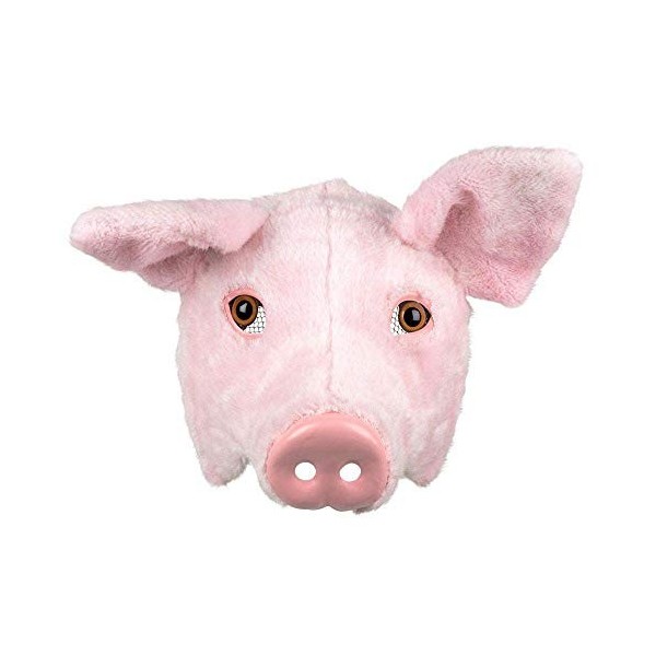 BOLAND BV Masque cochon peluche adulte - Rose - Taille Unique