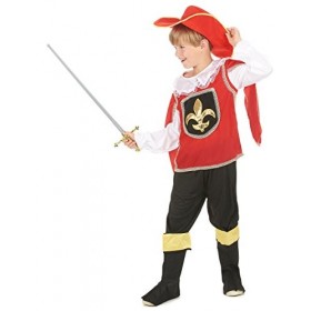 DEGUISE TOI - Déguisement Mousquetaire rouge garçon - L 10-12 ans 130-140 cm 