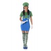 Karnival- Girl Plumbers Green Costumes, 81003, Vert, Petit