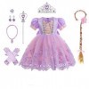 IBTOM CASTLE Filles Princesse Robe+Accessoires Raiponce Ensemble Conte De Fées Cosplay Halloween Carnaval Costumes Noël Anniv