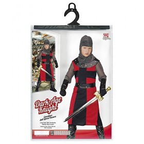 "DARK AGE KNIGHT" long coat, belt, armbands, helmet, boot covers - 128 cm / 5-7 Years 