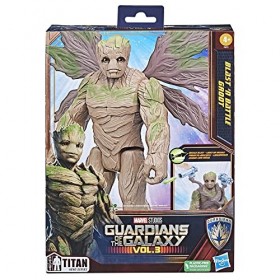 Marvel Studios Gardiens de la Galaxie Vol. 3, Titan Hero Series, Figurine Deluxe Blast N Battle Groot de 29&nbsp;cm