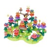 MagiDeal Ensemble de Jeu de Simulation de Jardinage, Jouet de Construction de, Ensemble de Jeu de Blocs de Fleurs En Croissan