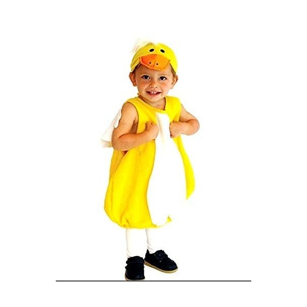 KIRALOVE - Costume Poussin Carnaval Halloween Animal Jaune Enfants Taille S 1 - 3 ans Idée cadeau Fête