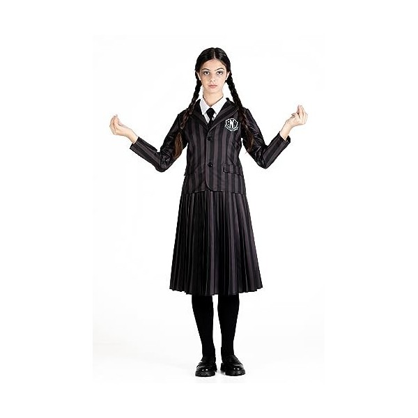 Ciao- Wednesday Addams Disguise, 11325.S, Black, Grey, Taille S