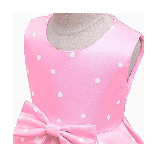 Enfants Bébé Filles Robe Tutu à Pois avec Bandeau Doreille, Déguisement pour Fête de Noël Carnaval Anniversaire Halloween, S